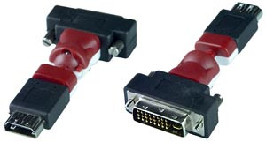 NTI hdmif-dviim-f HDMI Type A Female to DVI-I Male Flexible Adapter