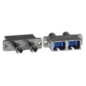 NTI fiber-cplr-dh-m-stsc ST-SC Duplex Hybrid Metal Fiber Optic Coupler