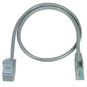 NTI cat5e-uas-10-gray CAT5e Up Angle to Straight Cable, Gray, 10 feet