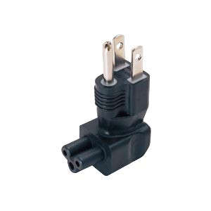 NTI pwr-515pc5-d NEMA 5-15P Male to IEC 320 C13 Female Power Plug Adapter, Down Angled