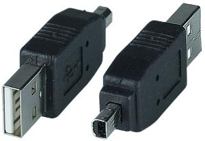 NTI usbam-usbm4-m USB 2.0 Type A Male to Mini 4-pin Mitsumi Male Gender Changer