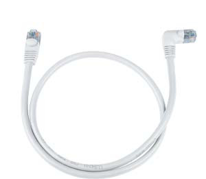 NTI cat5e-ras-9-white CAT5e Right Angle to Straight Cable, White, 9 feet