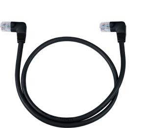 NTI cat5e-la-2-black CAT5e Left Angle Cable, Black, 2 feet