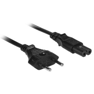 NTI pwr-crd18-cee716c7-2m Europlug CEE 7/16 to IEC 320 C7 European Power Cord, 18 AWG, 2 meters