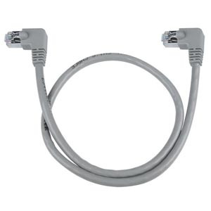 NTI cat5e-la-2-gray-shld CAT5e Left Angle Shielded Cable, Gray, 2 feet