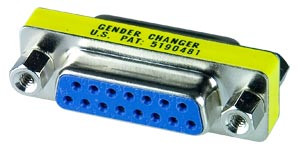 NTI db15-sl-ff DB15 Mini Gender Changer, Female to Female