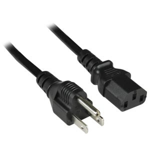 NTI pwr-crd18-515pc13-3 NEMA 5-15P to IEC 320 C13 Power Cord, 18 AWG, 3 feet