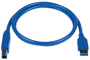 NTI usb3-ab-1m-l USB 3.0 Type A to Type B Cable, Male to Male, 1 meter