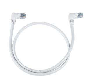 NTI cat5e-ra-2-white CAT5e Right Angle Cable, White, 2 feet