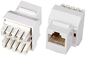 NTI jck-5e-h-white CAT5e Horizontal Keystone Jack, White