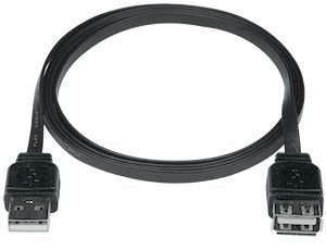 NTI usb2-sf-aa-3 USB 2.0 Super Flat Type A Extension Cable, Male to Female, 3 feet
