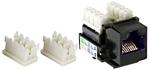 NTI jck-6-v-black CAT6 Vertical Keystone Jack, Black