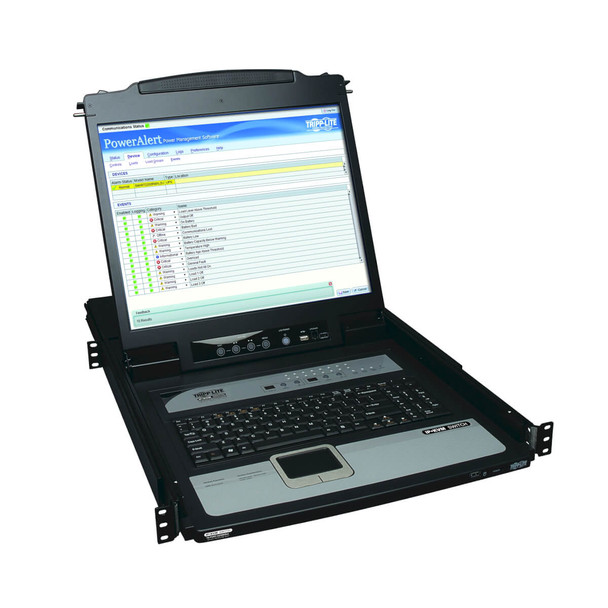 Tripp Lite B020-U16-19-IP 16-Port KVM Switch Rack-Mount Console IP 1U w/ 19" LCD