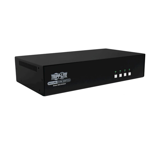 Tripp Lite B002-DV2AC4 Secure KVM Switch 4-Port Dual Monitor DVI + Audio NIAP PP3.0 CAC
