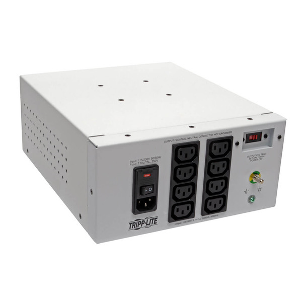 Tripp Lite IS1000HGDV Isolation Transformer Hospital Dual-Voltage 115/230V 1000W 8 C13