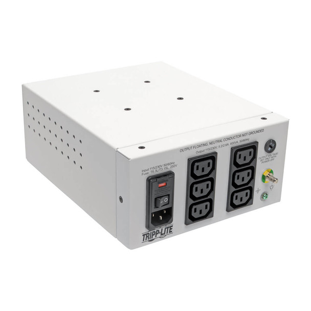 Tripp Lite IS600HGDV Isolation Transformer Hospital Dual-Voltage 115/230V 600W 6 C13