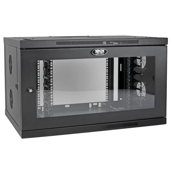 Tripp Lite SRW9UDPGVRT 9U Wallmount Rack Enclosure Wide Cable Management Acrylic Window