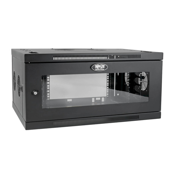 Tripp Lite SRW6UDPGVRT 6U Wallmount Rack Enclosure Wide Cable Management Acrylic Window