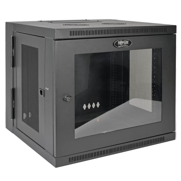 Tripp Lite SRW10USG 10U Wall Mount Rack Enclosure Cabinet w/Swinging Plexiglass Door