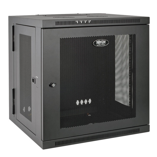 Tripp Lite SRW10US 10U Wall Mount Rack Enclosure Cabinet Hinged Wallmount w/ Door & Sides