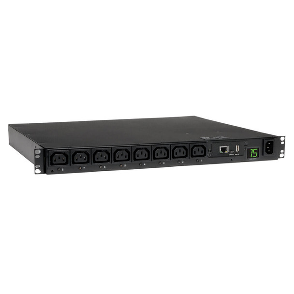 Tripp Lite PDUMH15HVNET PDU Switched 200V - 240V 15A C13 8 Outlet C14 Horizontal 1URM