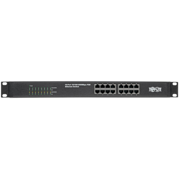Tripp Lite NG16POE 16-Port Gigabit Ethernet Switch Unmanaged w/PoE+ 260W Metal 1URM