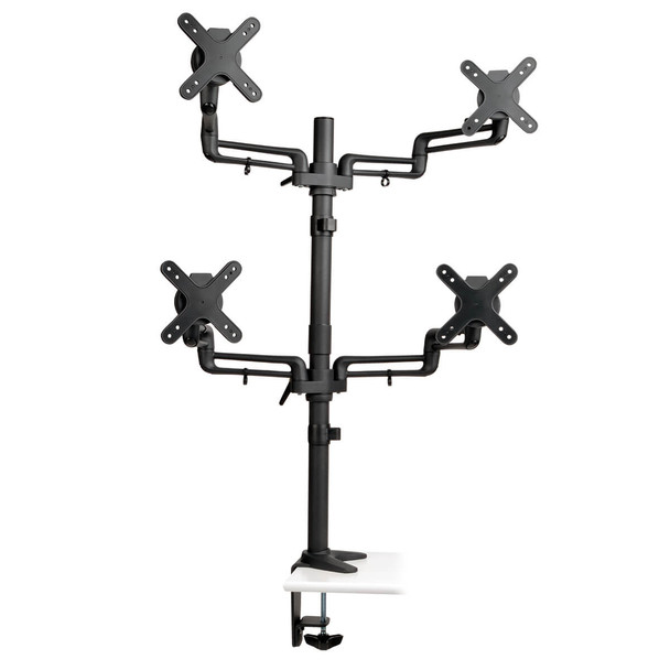 Tripp Lite DDR1327SQFC Quad Display TV LCD Desk Mount Swivel Tilt 13" - 27" Flat Screen