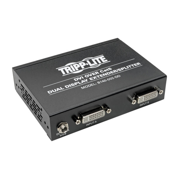 Tripp Lite B140-002-DD DVI Over Cat5 Dual Display Extender Splitter Active Passive TAA