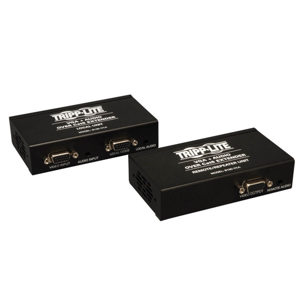 Tripp Lite B130-111A VGA + Audio over Cat5 Extender Repeater Transmitter Transceiver