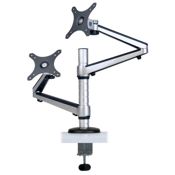 Tripp Lite DDR1327DCS Dual Display LCD Desk Mount Arm Swivel Tilt 13"-27" Flat Panel