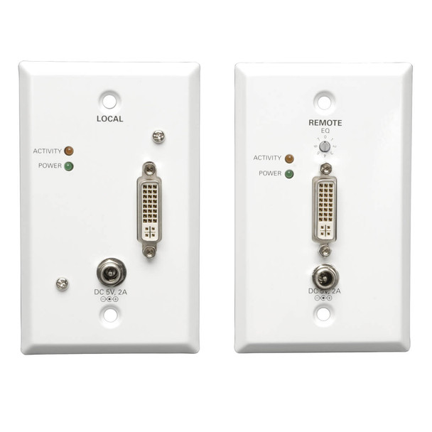 Tripp Lite B140-1A1-WP DVI over Cat5 Active Extender Wallplate Kit DVI-I RJ45 TAA GSA