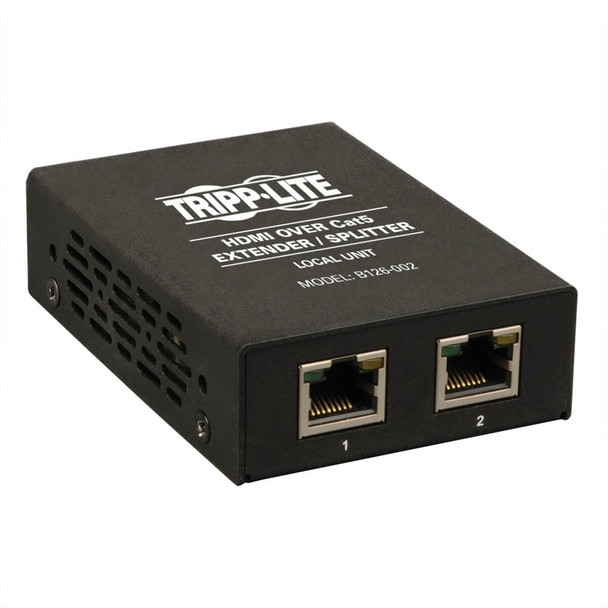 Tripp Lite B126-002 2-Port HDMI over Cat5 Cat6 Extender Splitter 1080p 60Hz TAA GSA
