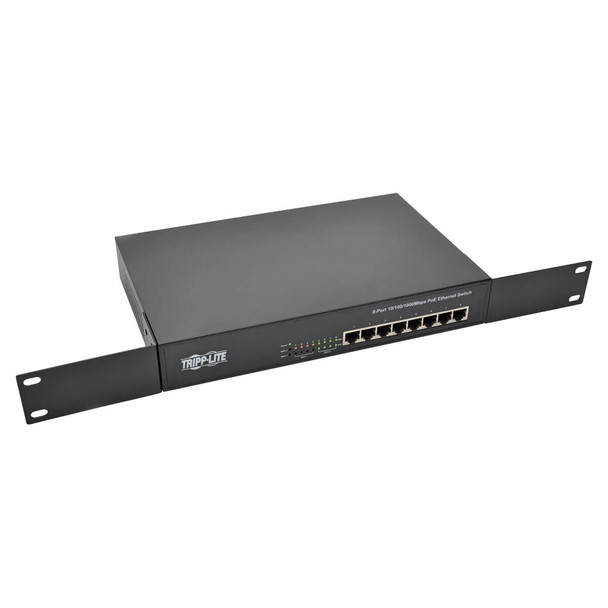 Tripp Lite NG8POE 8Port Gigabit Ethernet Switch Rackmount Unmanaged w/PoE Metal 1U
