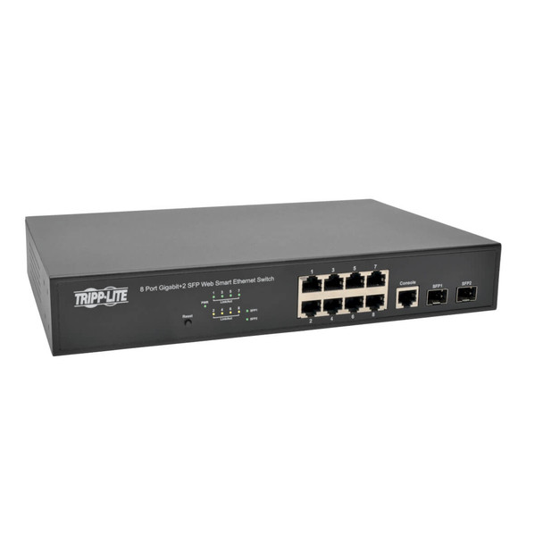 Tripp Lite NGS8C2 8-Port Gigabit Ethernet Switch L2 Managed SFP 10/100/1000Mbps