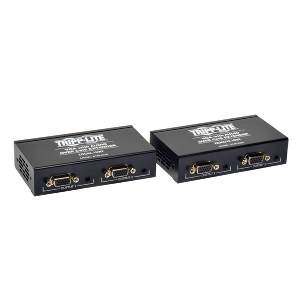 Tripp Lite B130-202A VGA Video + Audio over Cat5 Cat6 Extender 2 Local 2 Remote EDID