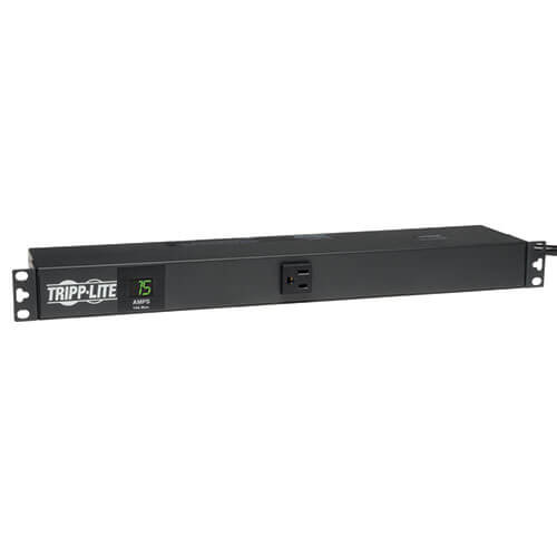 Tripp Lite PDUMH15-6 PDU Metered 120V 15A 5-15R 13 Outlet 5-15P Horizontal 1U 6' Cord