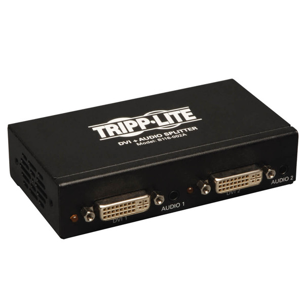 Tripp Lite B116-002A 2-Port DVI Single Link Video / Audio Splitter / Booster TAA GSA