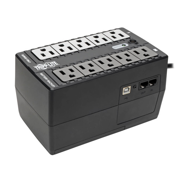 Tripp Lite INTERNET600U 600VA 300W UPS Desktop Battery Back Up Compact 120V USB RJ11 PC
