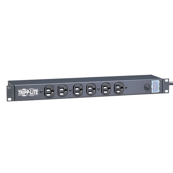 Tripp Lite RS-1215 Power Strip Rackmount Metal 120V 5-15R 12 Outlet 15ft Cord 1URM