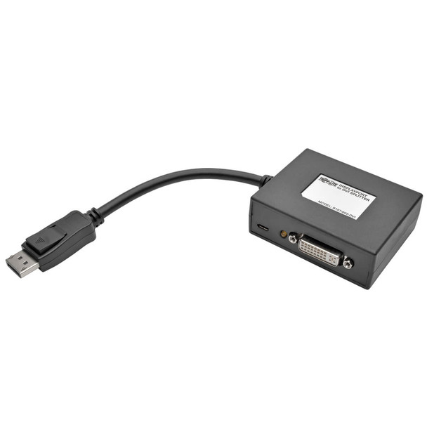 Tripp Lite B157-002-DVI 2-Port DisplayPort to DVI Splitter 1080p 1920 x 1080 60Hz