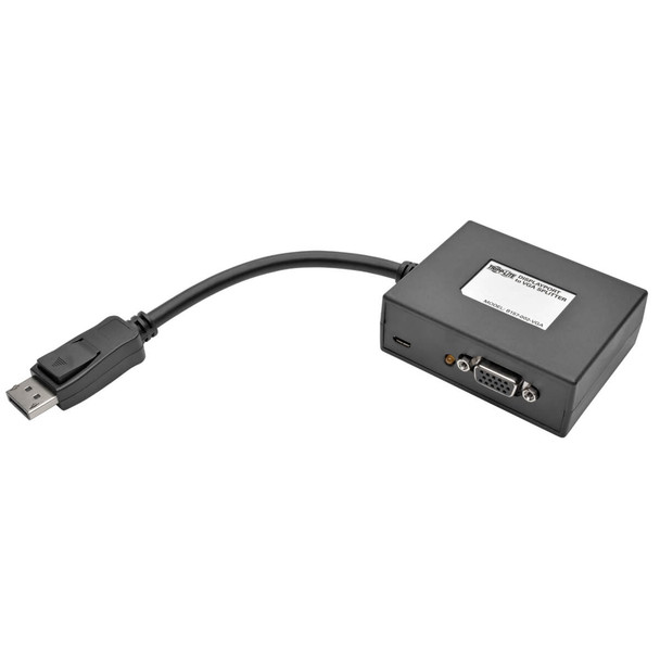 Tripp Lite B157-002-VGA 2-Port DisplayPort to VGA Splitter 1080p 1920 x 1080 60Hz