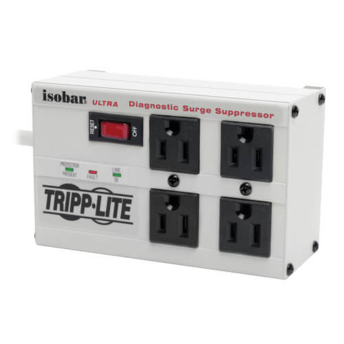 Tripp Lite ISOBAR4 ULTRA Isobar Surge Protector Metal 4 Outlet 6ft Cord 3330 Joule