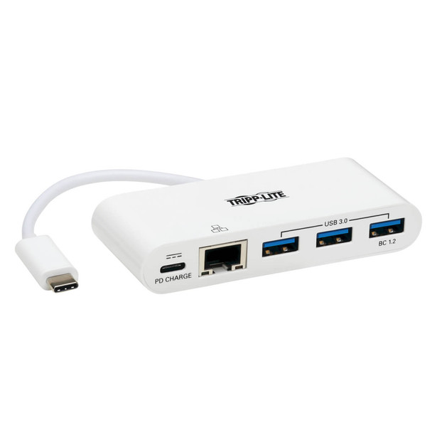 Tripp Lite U460-003-3AG-C 3-Port USB-C hub w/ GbE, USB-C Charging USB Type C USB 3.1 Hub