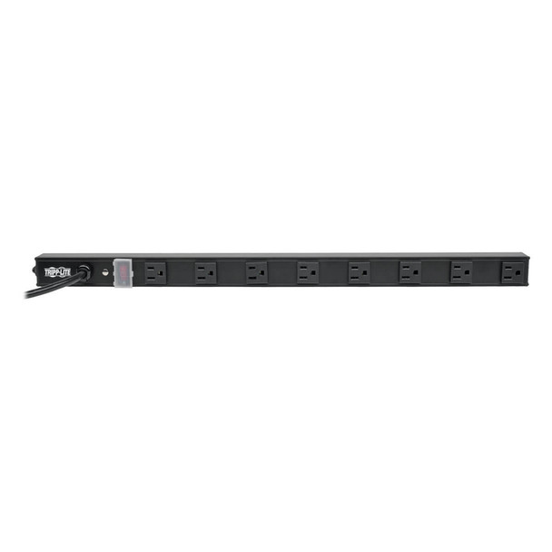 Tripp Lite PS2408B 8 Outlet Power Strip 5-15R 15' Cord Vertical 5-15P 24" Black