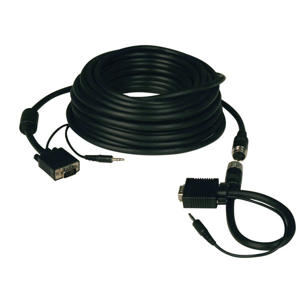 Tripp Lite P504-050 50ft SVGA VGA Monitor + Audio Cable Coax HD15 M/M 3.5mm M/M 50'