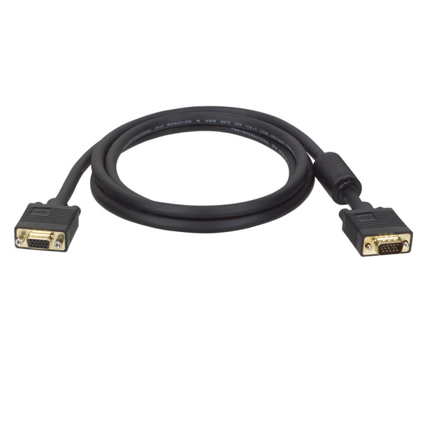 Tripp Lite P500-100 100ft SVGA VGA Monitor Ext Gold Cable RGB Coax HD15 M/F 100'
