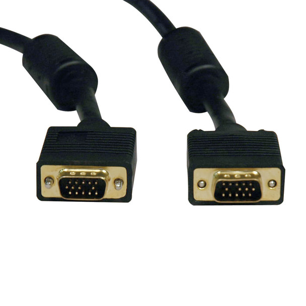 Tripp Lite P502-100 100ft SVGA VGA Monitor Gold Cable RGB Coax HD15 Male / Male 100'