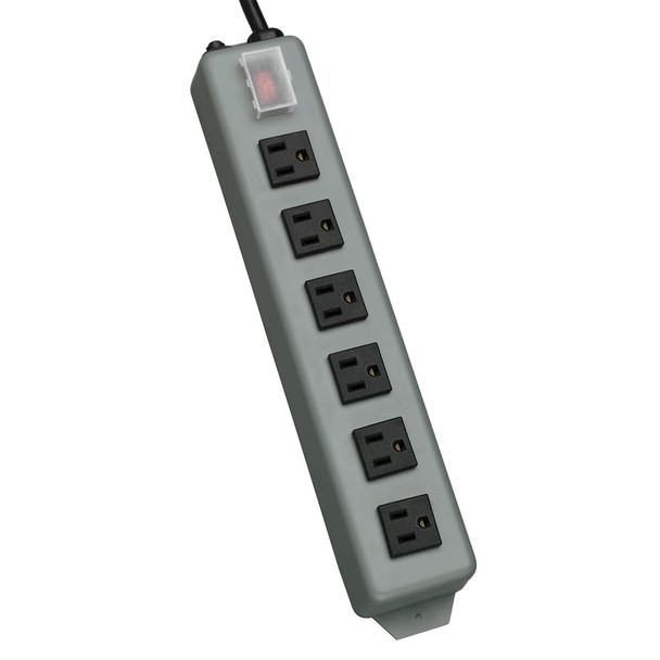 Tripp Lite UL24RA-15 Waber Power Strip 120V Right Angle 5-15R 6 Outlet Metal 15ft Crd