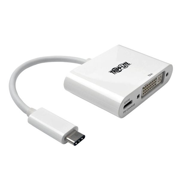 Tripp Lite U444-06N-D-C USB-C to DVI DP Alt Mode Video Adapter w/ USB-C Charging Port