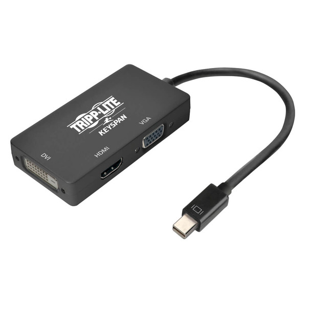 Tripp Lite P137-06N-HDVK6B Mini DisplayPort 1.2 to VGA/DVI/HDMI Adapter Converter 4K Black